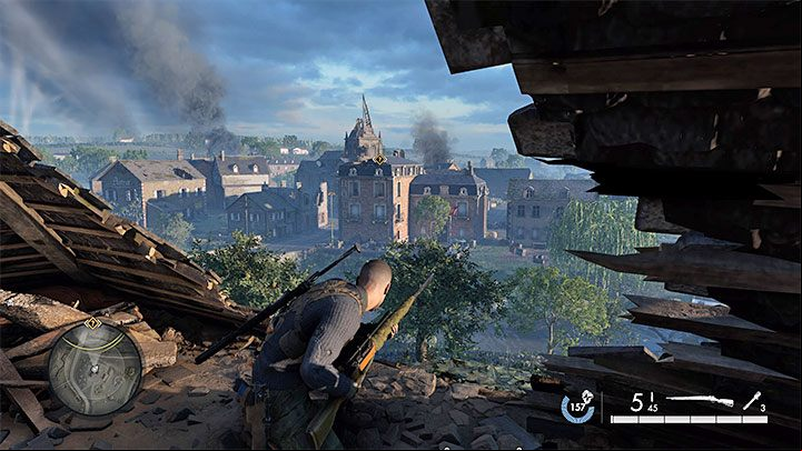 This is a mandatory task assuming you don't decide to explore the bridge on the east - Sniper Elite 5: Mission 6 (Liberation) map and location description - walkthrough - Mission 6 - Liberation - Sniper Elite 5 Guide, Walkthrough
