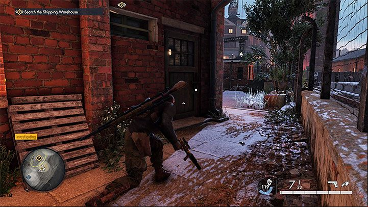 Get out of the building quickly and reach the side entrance - Sniper Elite 5: Kill List Target - Matthaus Ehrlich (Mission 4) - walkthrough - Mission 4 - War Factory - Sniper Elite 5 Guide, Walkthrough