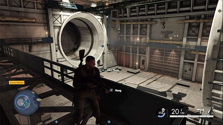 The next objective is to photograph the V2 rocket storage hall - it can be done either before or after dropping the rocket on Jungers (Kill List Target) - Sniper Elite 5: Optional missions in Mission 7 - walkthrough, solution - Mission 7 - Secret weapons - Sniper Elite 5 Guide, Walkthrough