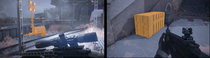 The first mode highlights all objects and paths - Sniper Contracts 2: Mask Mode - Basics - Sniper Ghost Warrior Contracts 2 Guide