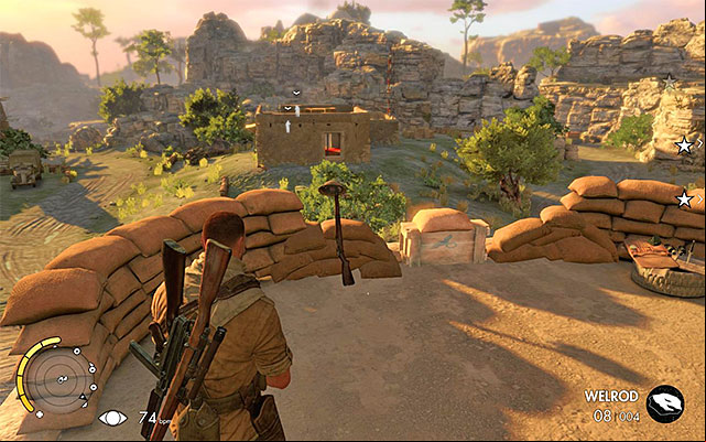 High paths and Sniper Nests will give you a better view - Destroying the first artillery station - Mission 3 - Halfaya - Sniper Elite III: Afrika - Game Guide and Walkthrough