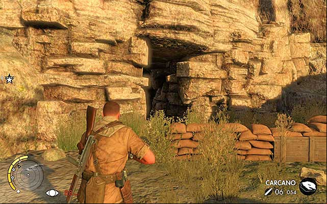 One of the mountain paths leading north - Reaching the central part of the map - Mission 3 - Halfaya - Sniper Elite III: Afrika - Game Guide and Walkthrough