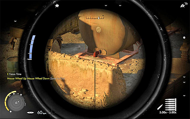 The second important thing that you can do here is to destroy the vehicles in the motorpool (number 9 on the map), namely the truck and the tank - Exploring the central part of the map - Mission 3 - Halfaya - Sniper Elite III: Afrika - Game Guide and Walkthrough