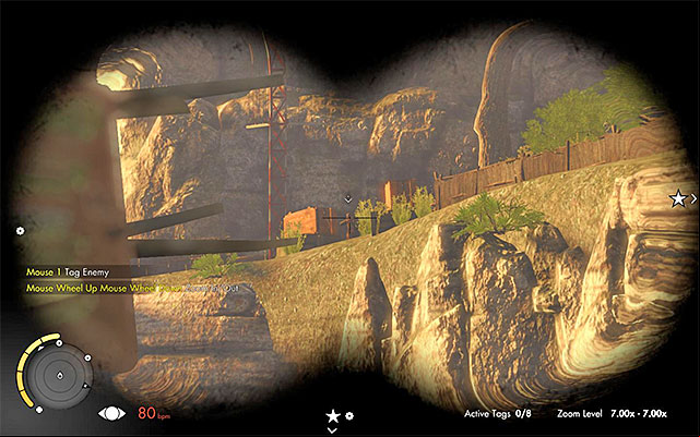 You have to be careful in this area, because to the west of the path leading to the hill, there is an enemy sniper (the picture above) - Destroying the second artillery station - Mission 3 - Halfaya - Sniper Elite III: Afrika - Game Guide and Walkthrough