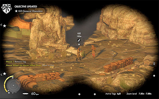 General Hoesslein - Destroying the second artillery station - Mission 3 - Halfaya - Sniper Elite III: Afrika - Game Guide and Walkthrough