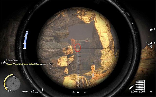 As for the second station, you have to aim at the barrel marked in the above picture to destroy it - Destroying the second artillery station - Mission 3 - Halfaya - Sniper Elite III: Afrika - Game Guide and Walkthrough