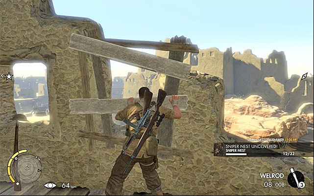 The second sniper nest - Exploration of the old city - Mission 5 - Siwa Oasis - Sniper Elite III: Afrika - Game Guide and Walkthrough