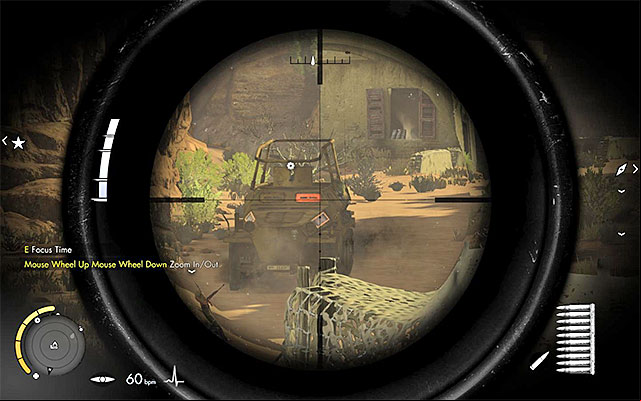 The crew of the halftrack may spot you even at a long distance - Destroying the second rocket launcher - Mission 6 - Kasserine - Sniper Elite III: Afrika - Game Guide and Walkthrough