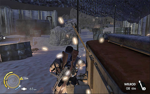 The generator will drown out the rifle shots - Exploration of the eastern part of the airfield - Mission 7 - Pont Du Fahs Airfield - Sniper Elite III: Afrika - Game Guide and Walkthrough