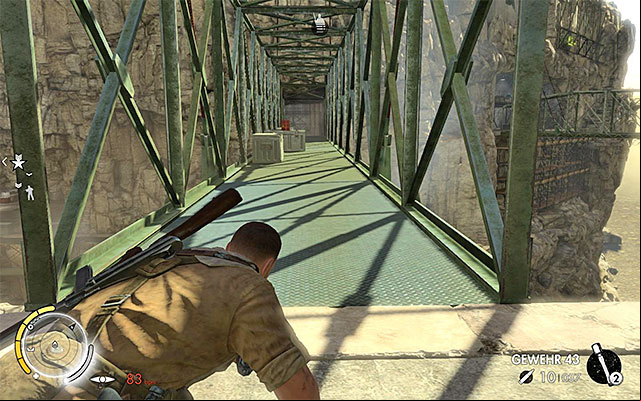 Cross one of the bridges - Destroying the second transformer - Mission 8 - Ratte Factory - Sniper Elite III: Afrika - Game Guide and Walkthrough