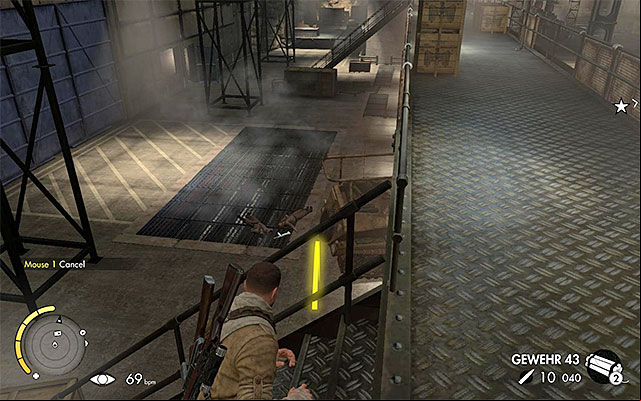 The field of vision, of the abovementioned halftrack, is vast, which means that you need to watch out to prevent being spotted - Planting an explosive on the tank - Mission 8 - Ratte Factory - Sniper Elite III: Afrika - Game Guide and Walkthrough