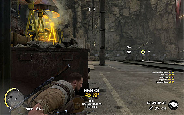 Eliminate the new opponents that enter the hall - Escaping the hall - Mission 8 - Ratte Factory - Sniper Elite III: Afrika - Game Guide and Walkthrough