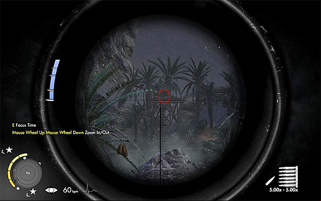 After you take your position in the nest, aim the sniper rifle at the enemy several hundred meters away, to the South-East of you - Long Shots - Collectibles - Mission 2 - Sniper Elite III: Afrika - Game Guide and Walkthrough