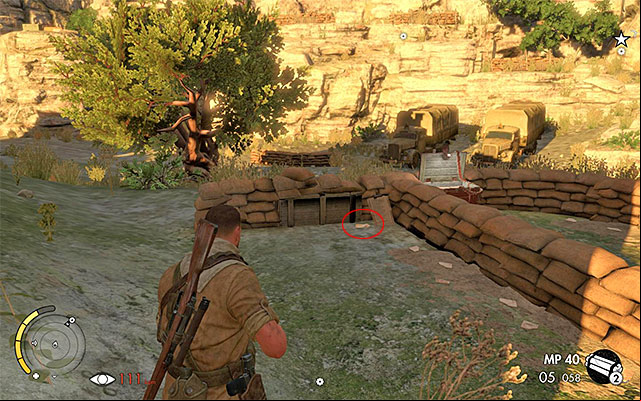 Secure the area and go for the collectible only then. - War Diaries - Collectibles - Mission 3 - Sniper Elite III: Afrika - Game Guide and Walkthrough