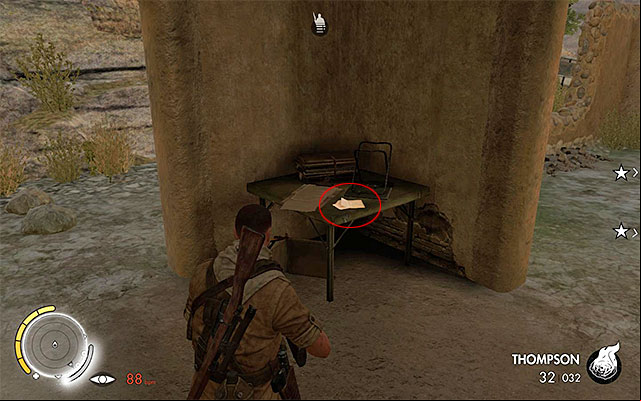 The document is on the table - War Diaries - Collectibles - Mission 3 - Sniper Elite III: Afrika - Game Guide and Walkthrough
