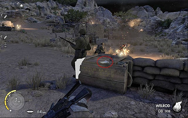It is possible to collect the document without disturbing the guard - War Diaries - Collectibles - Mission 4 - Sniper Elite III: Afrika - Game Guide and Walkthrough