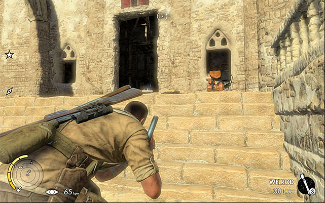 Enter the Northern building and climb to the top of the tower - Long Shots - Collectibles - Mission 5 - Sniper Elite III: Afrika - Game Guide and Walkthrough