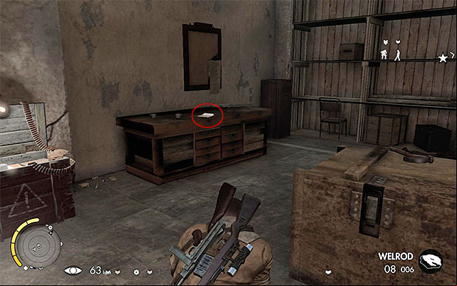 enter the hangar and find the table with the collectible. - War Diaries - Collectibles - Mission 7 - Sniper Elite III: Afrika - Game Guide and Walkthrough