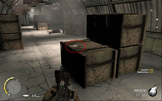 The document is on a crate in the underground bunkers - War Diaries - Collectibles - Mission 7 - Sniper Elite III: Afrika - Game Guide and Walkthrough