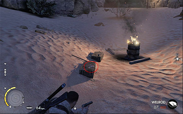 The card is on one of the crates - Collectible Cards - Collectibles - Mission 7 - Sniper Elite III: Afrika - Game Guide and Walkthrough