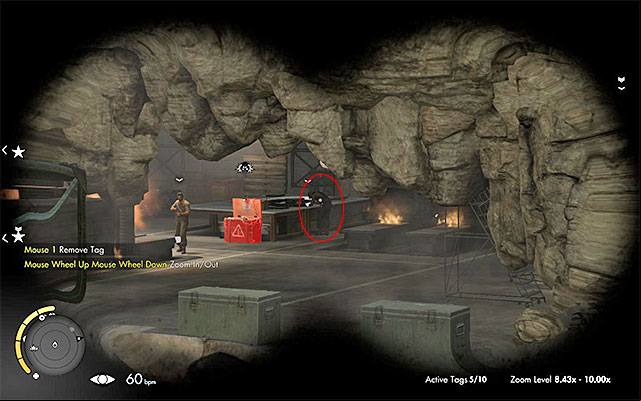 The enemy with the first part is working, by default, at one of the tables in the central part of the factory - Weapon Parts - Collectibles - Mission 8 - Sniper Elite III: Afrika - Game Guide and Walkthrough