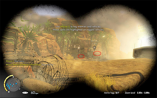 Go through the cutscene, informing you about the arrival of heavy artillery (point 4 on the map) - Destroying heavy artillery - Mission 1 - Siege of Tobruk - Sniper Elite III: Afrika - Game Guide and Walkthrough