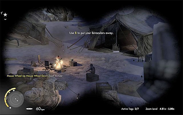 Depending on the selected difficulty level, you can either mark your enemies or simply memorize their positions. - Acquiring information about the enemy base - Mission 2 - Gaberoun - Sniper Elite III: Afrika - Game Guide and Walkthrough