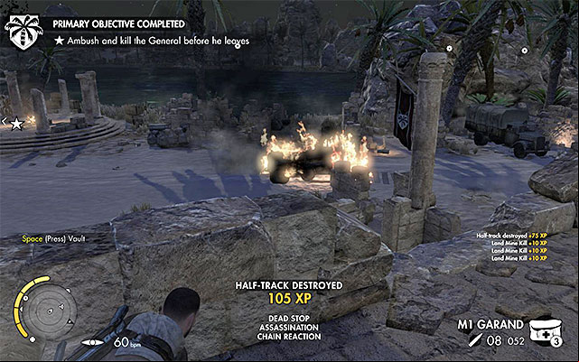 The moment of destruction. - Arranging the ambush for the general - Mission 2 - Gaberoun - Sniper Elite III: Afrika - Game Guide and Walkthrough