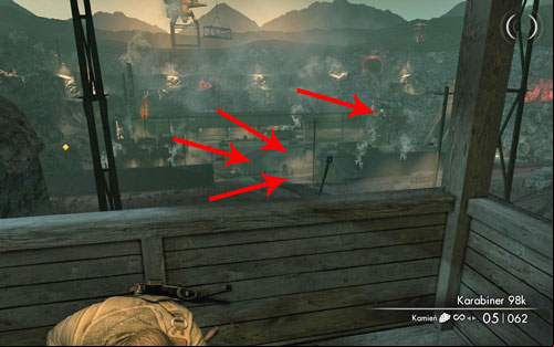 After eliminating him, slowly head onto the tower - it will provide you with a good view for further kills - Mission 2 - Mittelwerk Facility - p. 1 - Walkthrough - Sniper Elite V2 Game Guide & Walkthrough