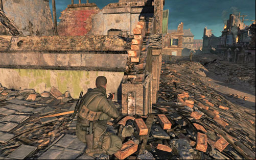 Slowly move forward - Mission 7 - Karlshorst Command Post - p. 1 - Walkthrough - Sniper Elite V2 Game Guide & Walkthrough