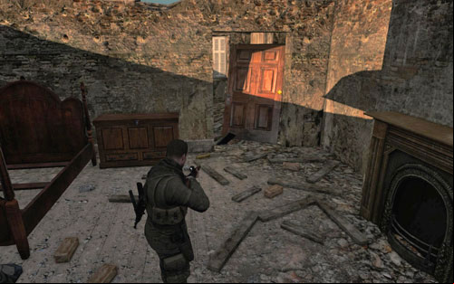 In the almost buried ruins by the command post - Mission 7 | Wine Bottles and Gold Bars - Wine Bottles and Gold Bars - Sniper Elite V2 Game Guide & Walkthrough