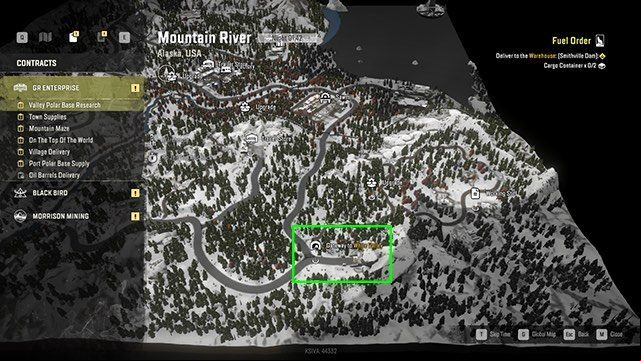 Down south of Mountain River, there is the gateway to White Valley - SnowRunner: Alaska - how to unlock all the regions - FAQ - SnowRunner Guide