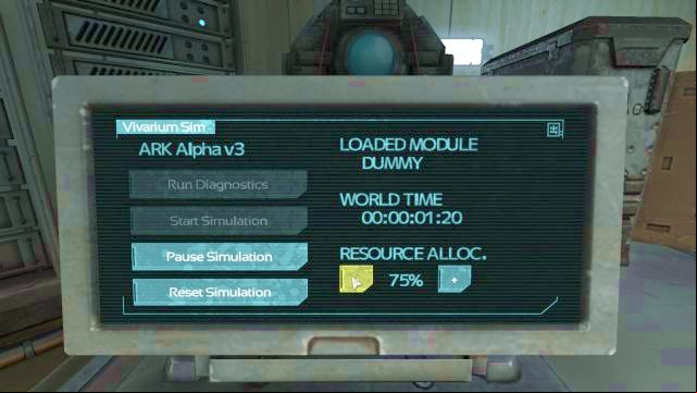 Reduce Resource Alloc. so that you will have an easier time pausing the simulation on Dummy. - Theta laboratory | Riddles and puzzles of SOMA Game - Riddles and puzzles - SOMA Guide