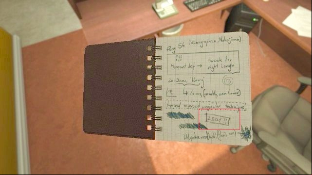 The first hidden hint - access code to the doors. - Subway / David Munshis PACE laboratory | Collectibles in SOMA Game - Collectibles - SOMA Guide