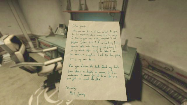 There are a lot of notes such as this one in the area. - Theta station | Collectibles in SOMA Game - Collectibles - SOMA Guide