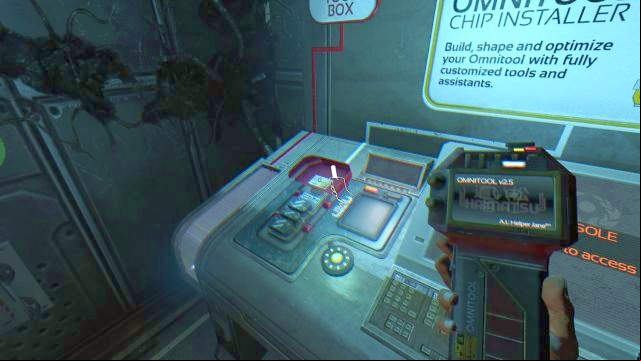 Place the Omnitool in the proper slot. - Awakening | SOMA Game Walkthrough - Walkthrough - SOMA Guide