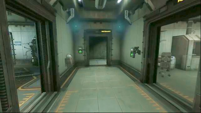 The age leading to the East Stairwell can be seen straight ahead. - Omicron station | SOMA Game Walkthrough - Walkthrough - SOMA Guide