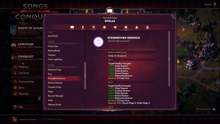 Strengthen Essence - Songs of Conquest: Best spells - Basics - Songs of Conquest Guide