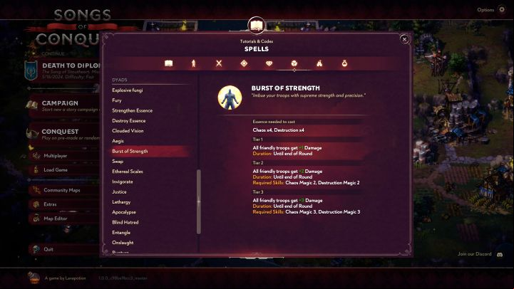 Burst of Strength - Songs of Conquest: Best spells - Basics - Songs of Conquest Guide