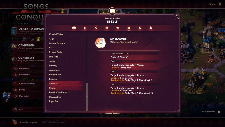 Onslaught - Songs of Conquest: Best spells - Basics - Songs of Conquest Guide