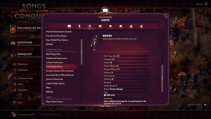 Toxicologists / Banes - Songs of Conquest: Best units - Basics - Songs of Conquest Guide