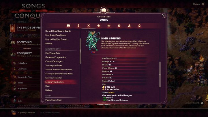 Legions / High Legions - Songs of Conquest: Best units - Basics - Songs of Conquest Guide