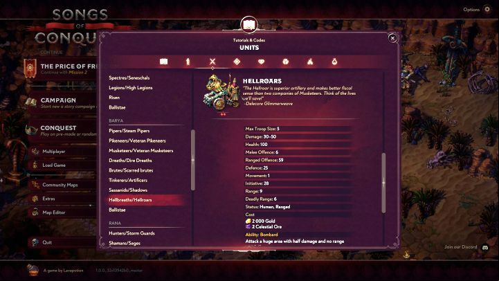Hellbreaths / Hellroars - Songs of Conquest: Best units - Basics - Songs of Conquest Guide
