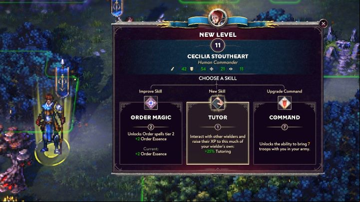 After leveling up, a window appears where you can upgrade the chosen ability from a list of 3 proposed, and there are skills among them that may improve the speed at which your Wielder gains XP - Songs of Conquest: How to accumulate XP faster? - FAQ - Songs of Conquest Guide