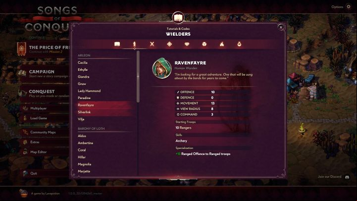 Ravenfayre - Songs of Conquest: List of best Wielders - Basics - Songs of Conquest Guide