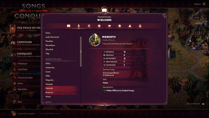 Merkoth - Songs of Conquest: List of best Wielders - Basics - Songs of Conquest Guide