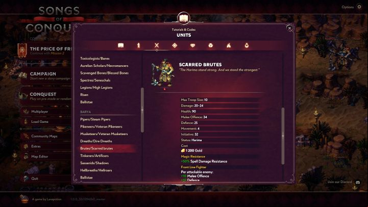 How to unlock: Have three or more Front Line Fighter buffs on a troop - Songs of Conquest: All achievements, trophy guide - Appendix - Songs of Conquest Guide