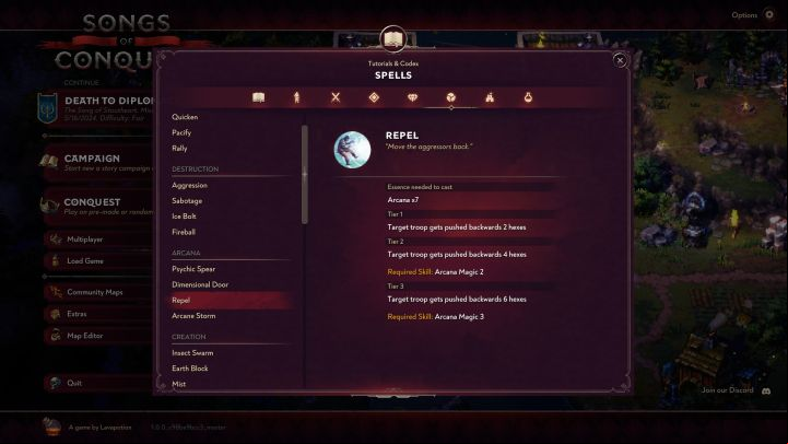 The last step is to use the Repel spell to push enemy units at the mines - Songs of Conquest: All achievements, trophy guide - Appendix - Songs of Conquest Guide