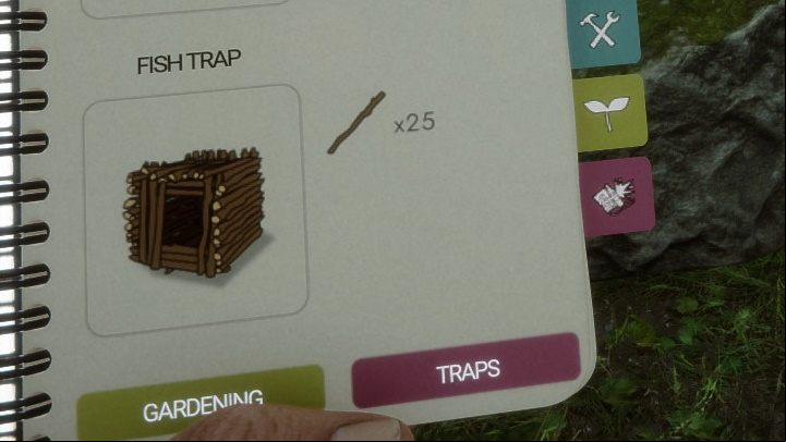 Fish trap should be placed in shallow water where animals are present - Sons of the Forest: Traps - Resources and crafting - Sons of the Forest Guide