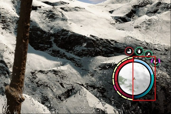 If your character is freezing, ice marks will appear on the screen - Sons of the Forest: Temperature - Basics - Sons of the Forest Guide